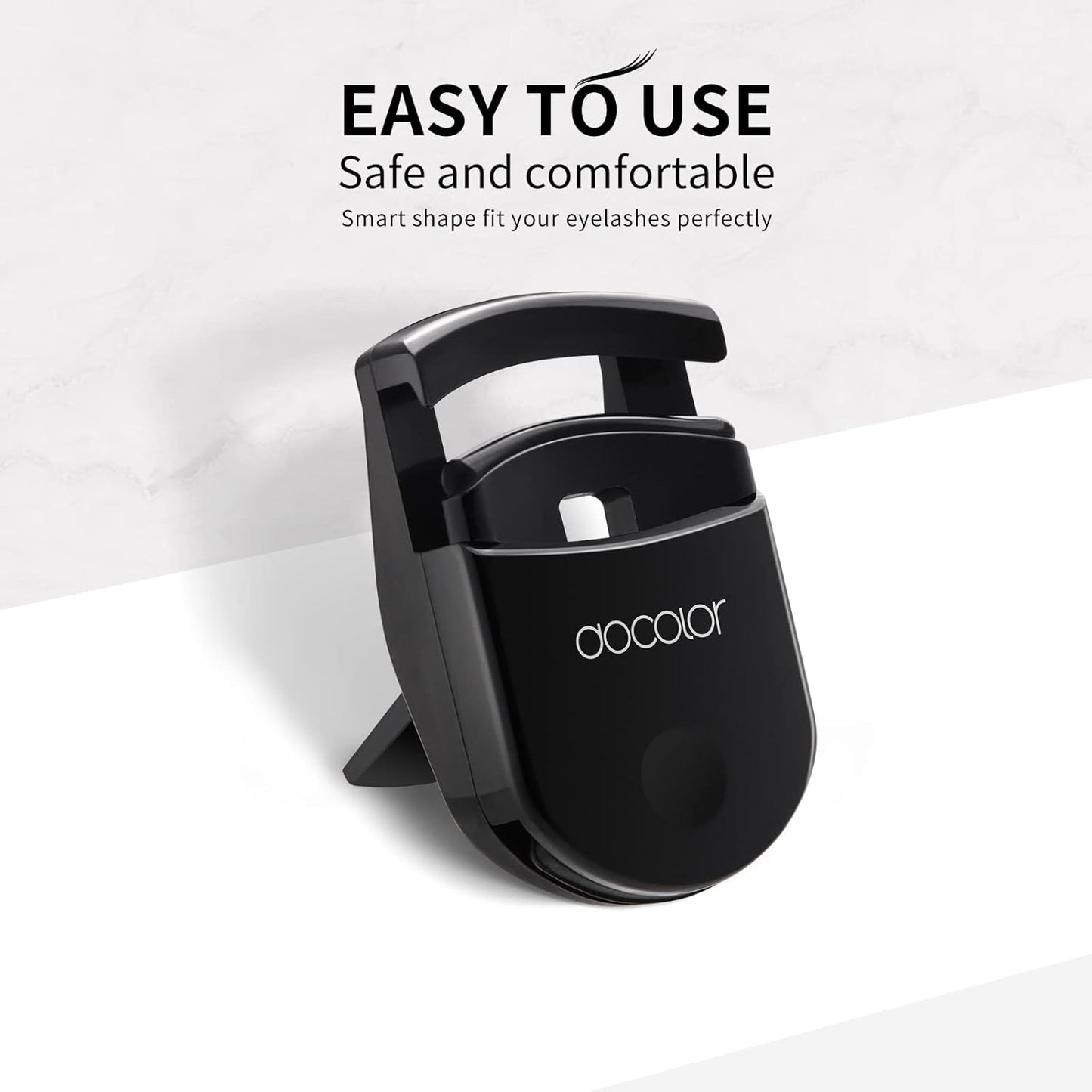 Docolor Eyelash Curler Portable Lash Curler with 1 Silicone Refill Pads Mini Eye Lashes Curlers Professional Travel Makeup Tools for All Eye Shapes-FemmiqueWomen