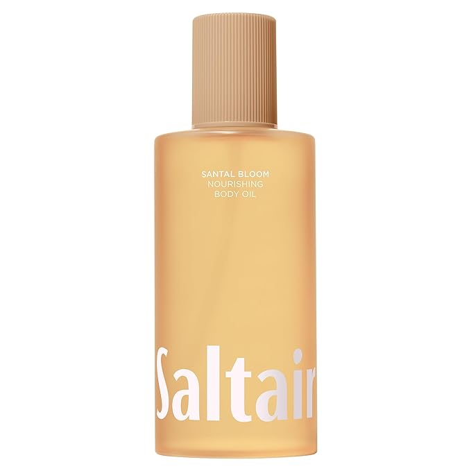 Saltair Body Oil. Jumbo Size Santal Bloom After Shower and Bath Oil Moisturizer for Women and Men. Botanical, Non-Greasy, and Well-Absorbing Lotion for Hydrating Dry Skin. 10oz Bottle-FemmiqueWomen