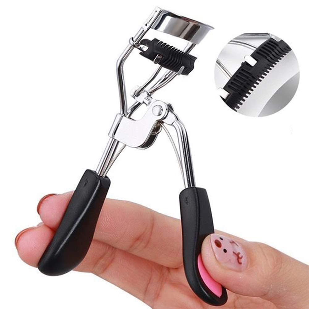 Pinkiou Eyelash Curlers with Comb and Eyelash Separator Set Professional Lash Curler with Built-in Comb Ergonomic Heart-Shaped Handle and Eyelash Comb Tool for Daily Makeup-FemmiqueWomen