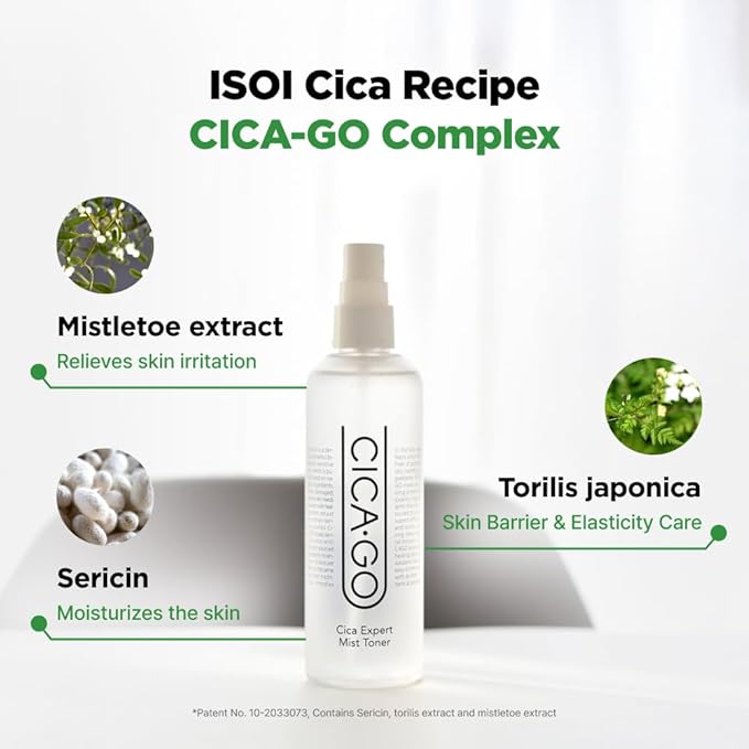 CICA Expert Mist Toner, Alcohol-Free Soothing Facial Mist for Sensitive Skin, Hydrating & Calming Korean Skin Care (5.07 fl.oz/150ml)-FemmiqueWomen