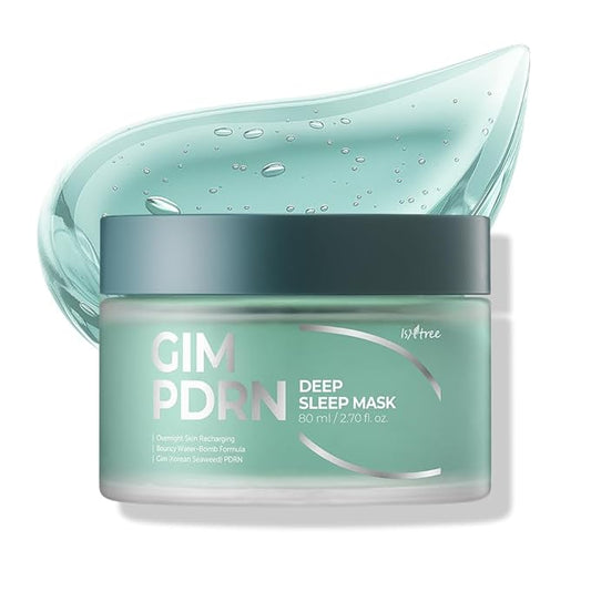 IsNtree Gim PDRN Deep Sleep Mask 80ml, 2.7 fl oz | Korean SEAWEED Skincare Sleeping Mask gel | Night Cream | Facial Mask | Overnight Gel mask for Hydration & Skin Bounce-FemmiqueWomen