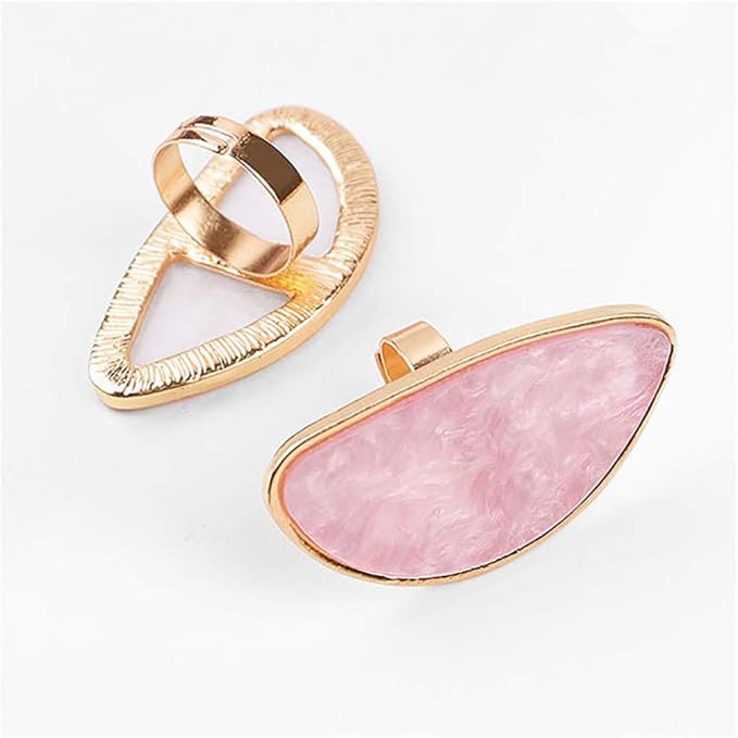 2 Pcs Resin Mixing Palette with Finger Rings Eyelash Extension Glue Rings Nail Art Equipment-FemmiqueWomen