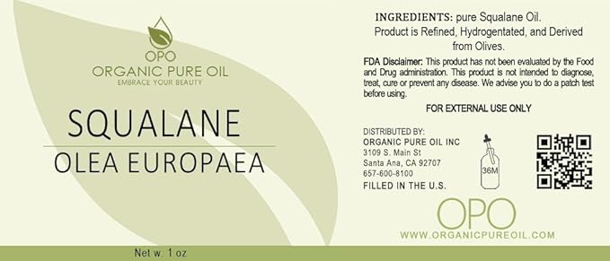 Squalane Oil - 1 oz - 30ml Glass & Dropper - Pure, Plant-Derived, Non GMO, Refined Squalene from Olives - Ultra Hydrating Carrier Facial Oil for Under Eyes, Skin, Hair, Body, Scalp & More-FemmiqueWomen