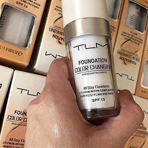 2PCS TLM Colour Changing Foundation - Flawless Coverage, Lightweight Formula, Adapts to Skin Tone, Hides Wrinkles & Lines, Hydrating & Long-Lasting, BB Cream Makeup Base Concealer Cover-FemmiqueWomen