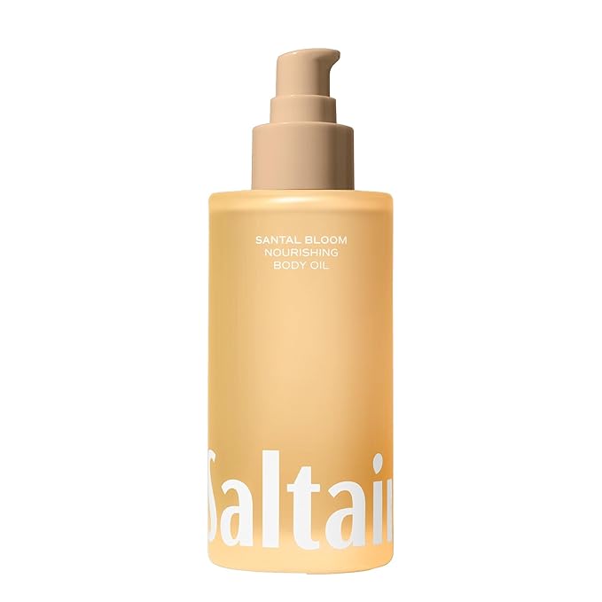 Saltair Body Oil. Luxurious Santal Bloom After Shower and Bath Oil Moisturizer for Women and Men. Botanical, Non-Greasy, and Well-Absorbing Lotion for Hydrating Dry Skin. 4oz Pump Bottle-FemmiqueWomen