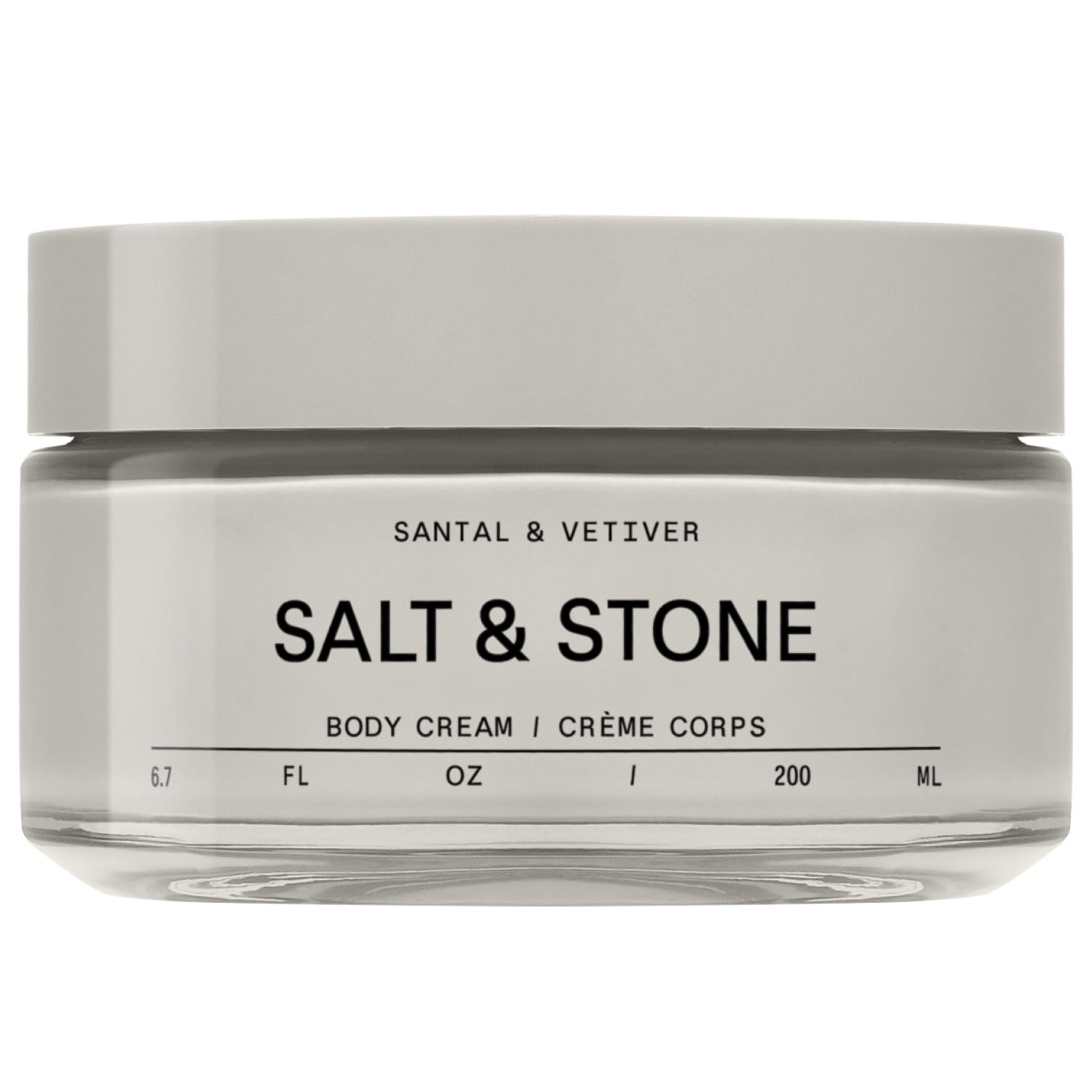 Salt & Stone Body Cream – Santal & Vetiver | Hydrating Formula with Seaweed Extracts, Spirulina & Squalane | Deep Hydration, Skin Barrier Support & Healthy Glow | for all Skin Types (6.7 fl oz)-FemmiqueWomen