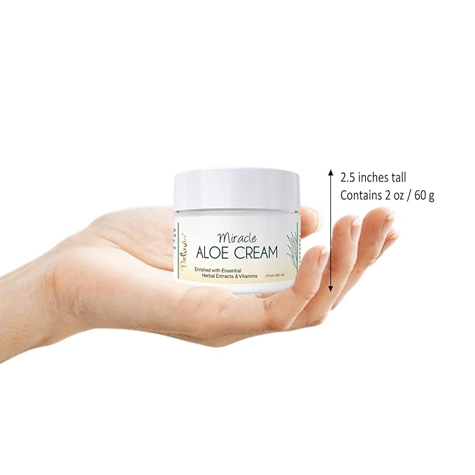 Deluvia Miracle Aloe Cream | Face & Body Moisturizer with Vitamin E & Organic Aloe Vera (2 Ounce (Pack of 1), Unscented)-FemmiqueWomen
