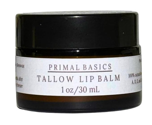 100% Grass Fed Grass Finished Beef Tallow and Beeswax Lip Balm, Face Moisturizer, Body Balm, for Oily, Dry, Sensitive Skin, USA Made-FemmiqueWomen