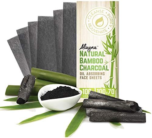 Oil Blotting Sheets for Face Natural Bamboo Charcoal Blotting Paper for Oily Skin Oil Absorbing Tissues Beauty Blotters Remove Excess Shine Organic Blot Papers For Facial Make Up & Skin Care 1 Pack-FemmiqueWomen