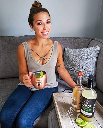 (3 Pack) LAVA Premium Spicy Moscow Mule Mix by LAVA Craft Cocktail Co., Made with Ginger Beer, Key Lime Juice, Real Ginger Puree, No Artificial Sweeteners, Ready to Use, 1-Liter (33.8oz) Glass Bottle-FemmiqueWomen