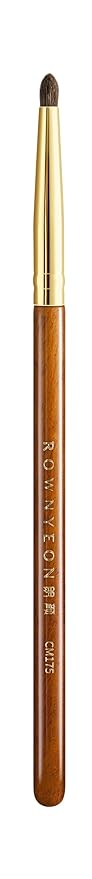 Desert Oak Series Tapered Spotlight Brush - Precision Pony Hair Brush for Inner Corner & Under-Eye Highlighting, Bubinga Handle & Gold Ferrule (CM 175)-FemmiqueWomen