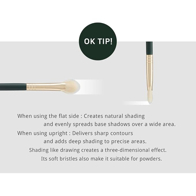 [SOO ADOR] okhee Nose Shading Fan Brush SUN03 - Precise Contouring for Nose and Small Details | Designed by K-Pop Makeup Artist Seo Ok | Makeup Brush Contour Brush-FemmiqueWomen