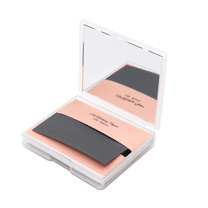 [200 Counts + Mirror Case] Christmas Edition Natural Bamboo Charcoal Oil Blotting Sheets for Face with Mirror Case-FemmiqueWomen