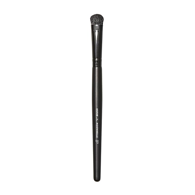 e.l.f. Eyeshadow "C" Brush, Curved Eyeshadow Brush For Blending & Diffusing, Helps Create The Perfect Smoky Eye, Vegan & Cruelty-Free-FemmiqueWomen