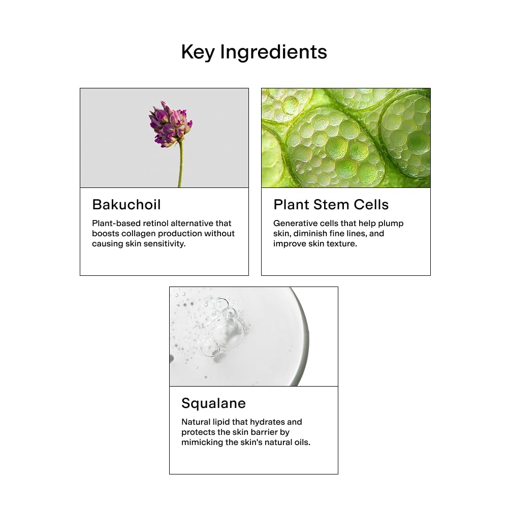 CLEARSTEM - HYDRAGLOW Stem Cell Moisturizer - Bakuchiol + Squalene - Youthful Skin Face Moisturizer - All Skin Types - Facial Skin Care Products - Gluten Free, Cruelty Free - 2 fl oz / 60ml-FemmiqueWomen