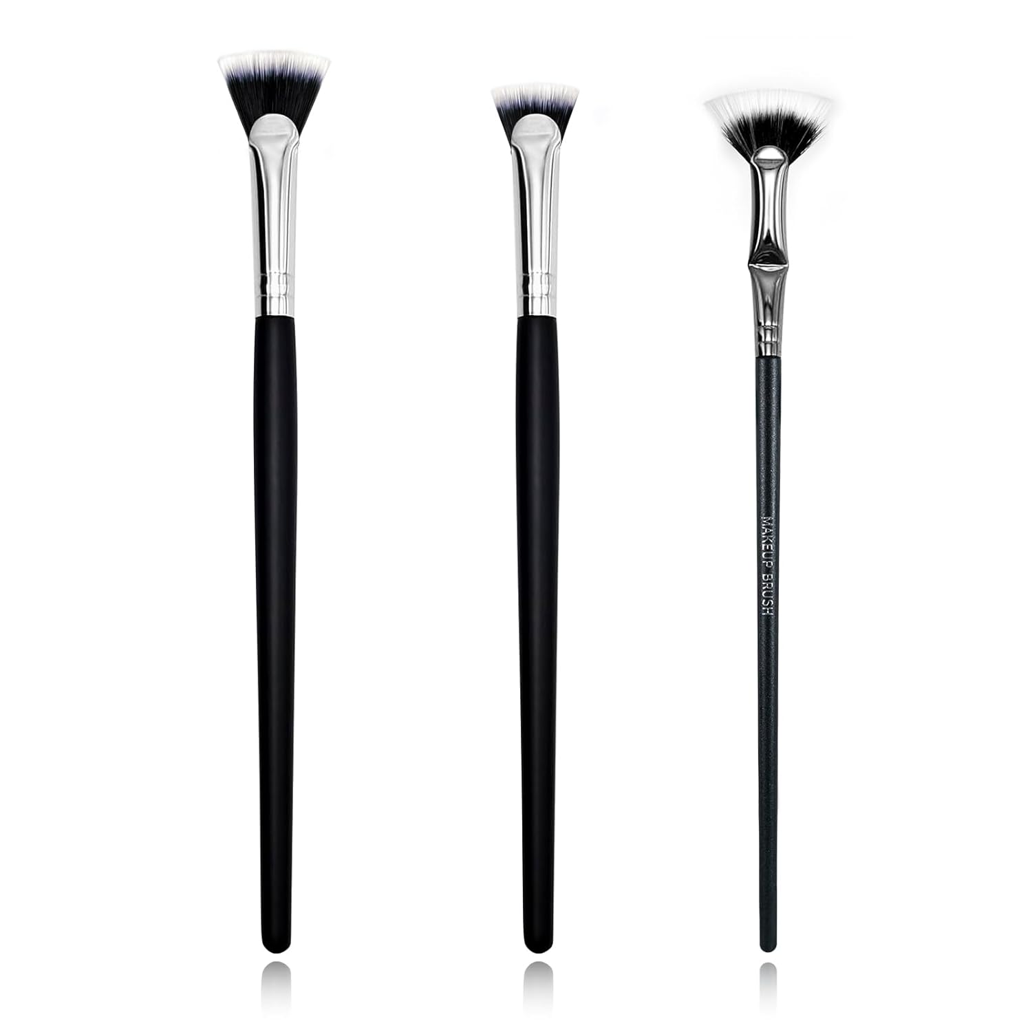 Fan Mascara Brushes, 3Pcs Eyelash Brush, Eyebrow Brush Lash Wand for Lashes, Facial Fan Brush for Eyelash Clumping. (Fan brush)-FemmiqueWomen