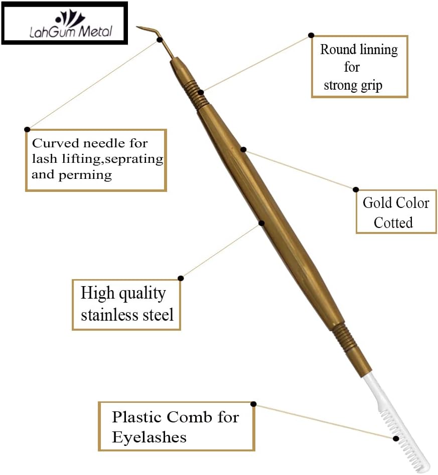 Separation Eye lash Separator Tool Pro Lash Lift Tools and Tint Kit Professional Lifting - Lashes Separater Perm Extension Separating Comb Tinting Lifter Eyelashes Seperator Supplies Silver Steel-FemmiqueWomen