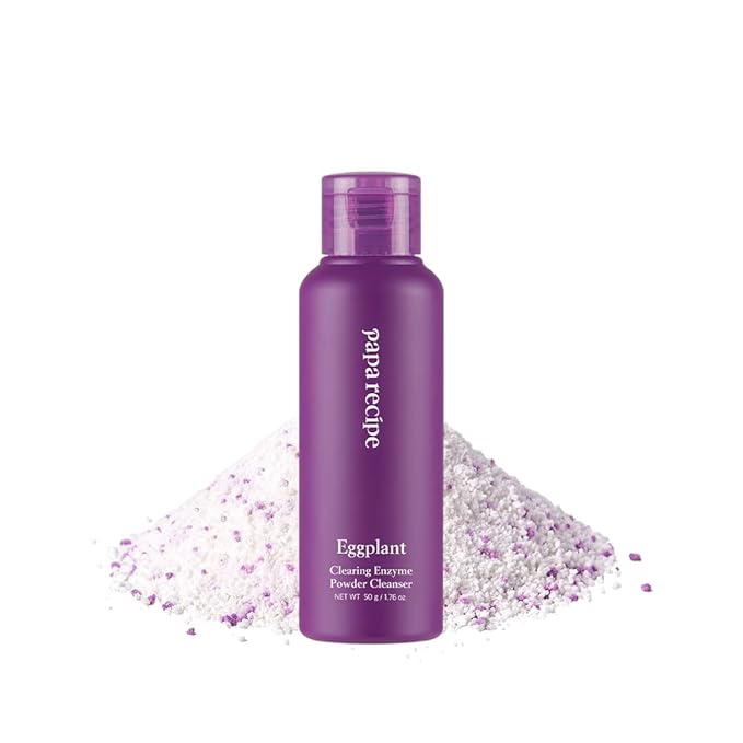 Papa Recipe Eggplant Enzyme Powder Cleanser - Soft Exfoliating Facial Wash for Sensitive Skin (50g, 1.72oz) - Korean Skincare for Radiant, Smooth Complexion, Safe for sensitive skin-FemmiqueWomen