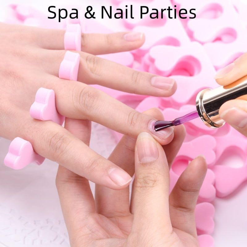 200pcs Sponge Toe Separators Pedicure Set for Nail Polish- Premium Nail Art Painting and Polishing Tool Kit, 4 Funy Color-FemmiqueWomen