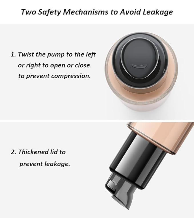 3PCS Black Replacement Foundation Pump Make-Up Cosmetic Liquid Foundation Make-Up Pump for MAC and Estee Lauder Double Wear Foundation (3PCS)-FemmiqueWomen