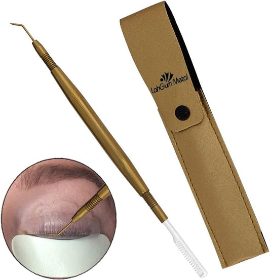 Separation Eye lash Separator Tool Pro Lash Lift Tools and Tint Kit Professional Lifting - Lashes Separater Perm Extension Separating Comb Tinting Lifter Eyelashes Seperator Supplies Silver Steel-FemmiqueWomen