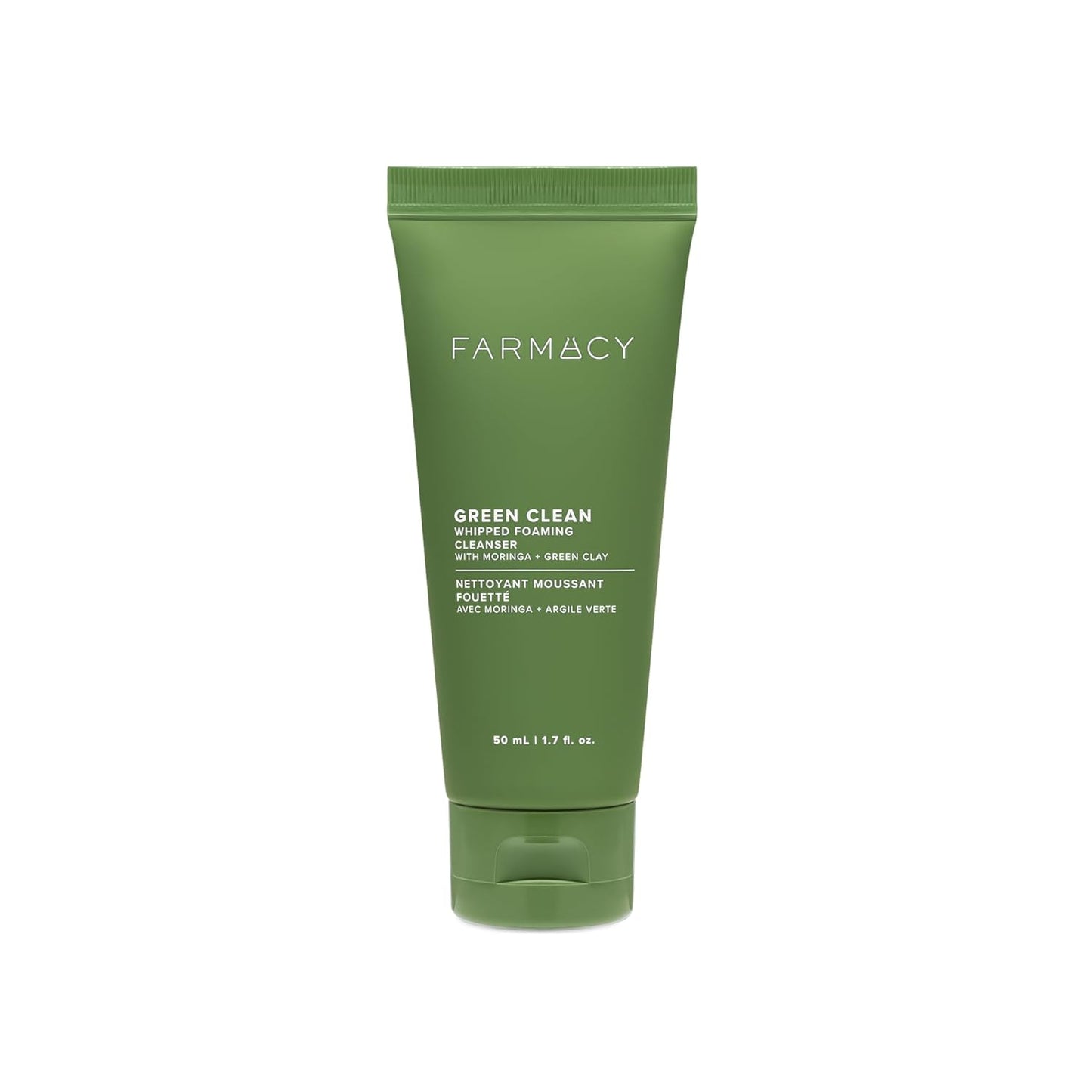 Farmacy Foaming Face Wash for Oily Skin - Whipped Greens Oil-Free Gentle Facial Cleanser & Exfoliator - Infused with Green Clay to Remove Impurities, Control Oil & Maintain Skin Hydration (50ml)-FemmiqueWomen