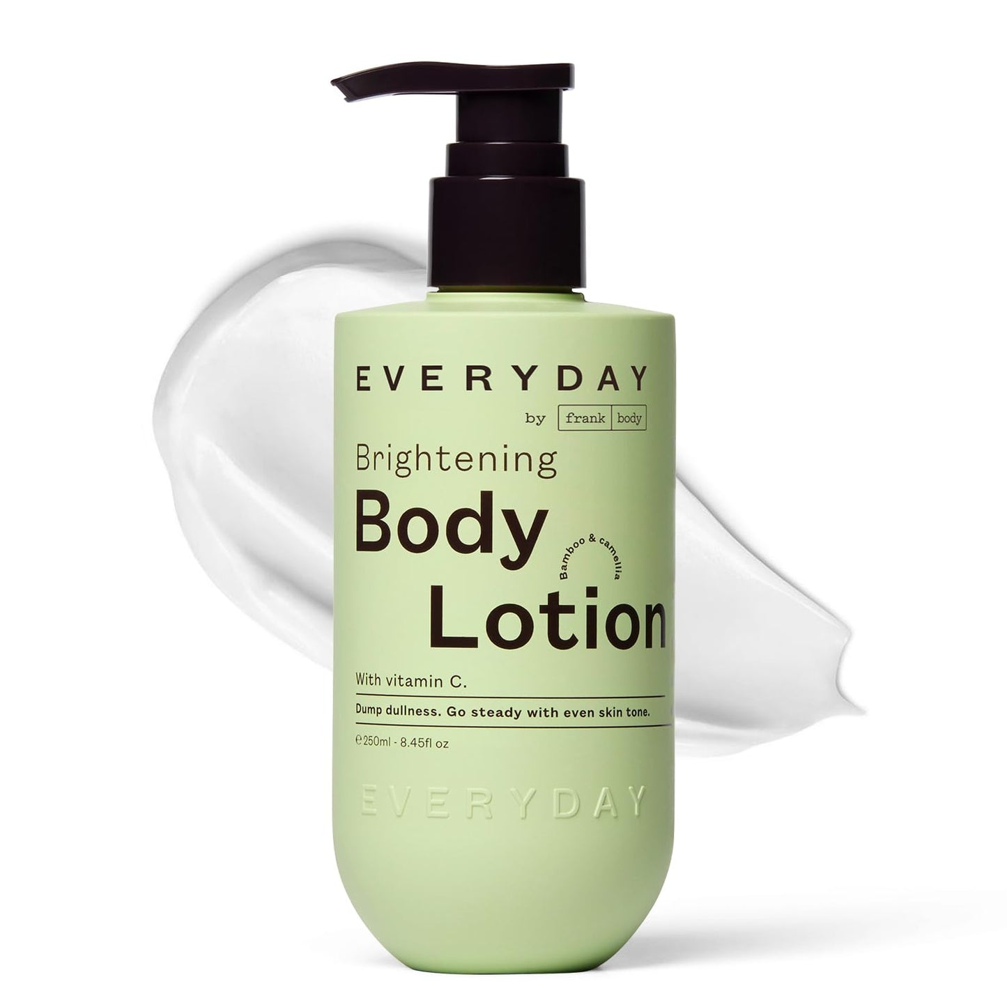 frank body Brightening Body Lotion | Evens Tone, Brightens Dark Spots & huperpigmentation | Vitamin C, Kakadu Plum & Vitamin B5 | Bamboo & Camellia Scent | Vegan & Cruelty Free | 250ml / 8.45 fl oz-FemmiqueWomen