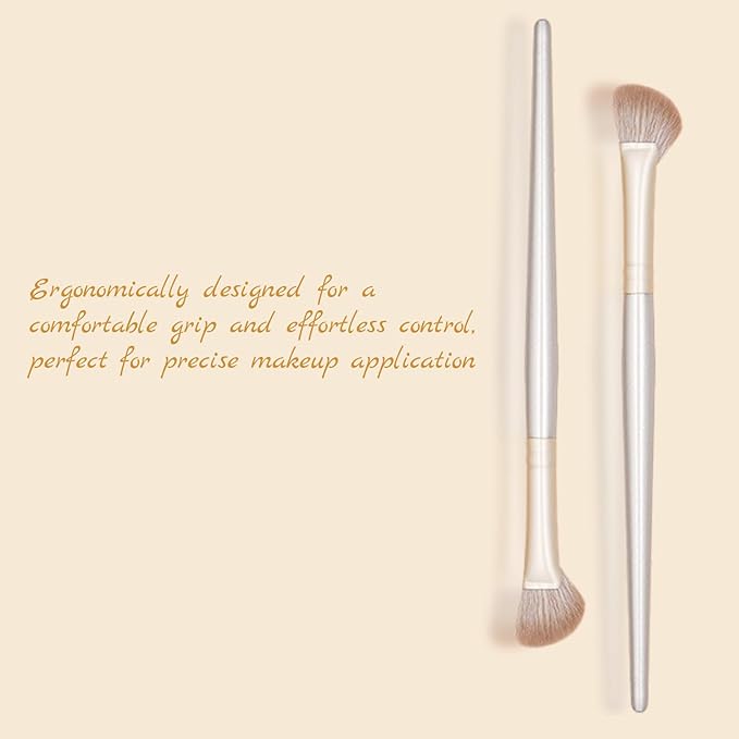 Eyeshadow Makeup Brushes Set with Case 8 PCS Soft Synthetic Hairs Eye Makeup Brushes for Blending Eyebrow Eyeliner Eyeshadow （Silver）-FemmiqueWomen