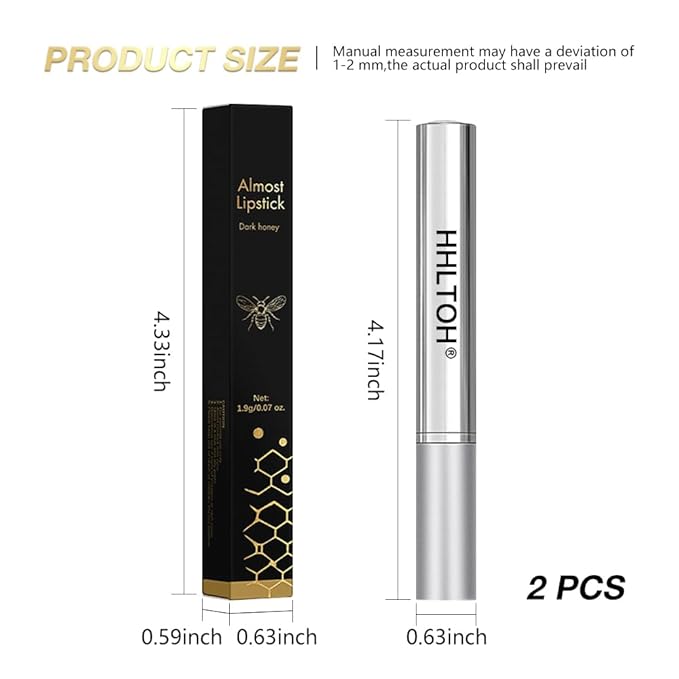 2PCS Honey Tinted Lips Balm Lipstick – Sheer Hydrating Lip Balm for Women All Skin Tones – Moisturizing Nourishing Lip Balm with Natural Black Cherry Tint – Bálsamo Labial Hidratante con Color-FemmiqueWomen