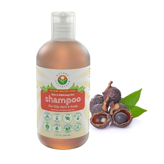 Natural Shampoo for Oily Hair & Scalp - Organic, Raw & Wildcrafted with Probiotics, Hypoallergenic & Sulfate Free Herbal Shampoo for Oil Control, Dandruff, Seborrheic Dermatitis - 9 Oz, Original-FemmiqueWomen