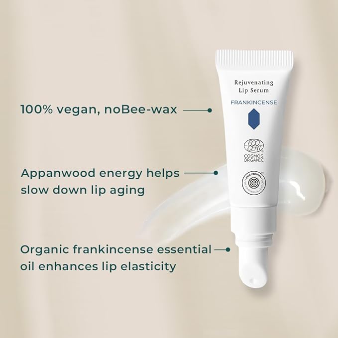 INNA Organic Lip Serum, Moisturizing, Fine Line Care & 100% Vegan, EWG & COSMOS Certified | Frankincense Essential Oils Infused Skin Care | Luxury Clean Beauty-FemmiqueWomen