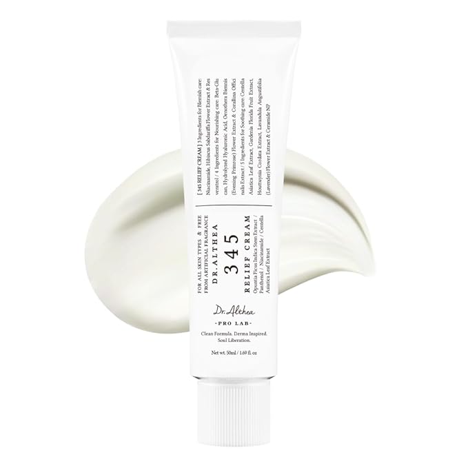 Dr.Althea 345 Relief Cream, Daily Face Moisturizer, Blemish Relief Care, Soothing Recovery & Moisture, Korean Vegan Skin Care for All Skin Types, 1.69 Fl Oz (Pack of 1)-FemmiqueWomen