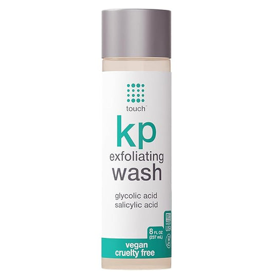 TOUCH Keratosis Pilaris Exfoliating Body Wash Cleanser - KP Body Wash with 15% Glycolic Acid, Aloe Vera, & Hyaluronic Acid - 8 Ounce-FemmiqueWomen