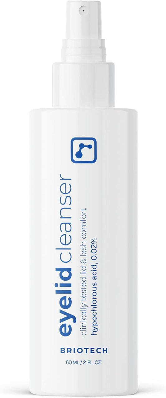 BRIOTECH Eyelid Cleanser, Hypochlorous Acid Spray, Lid & Eyelash Cleanser, Soothe Sensitivities, Calm Redness & Bumps, Support Against Irritation, Vegan, Travel Size 2 Fl oz (1 Pack)-FemmiqueWomen