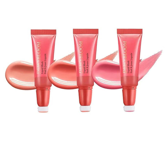 3 Color Liquid Blush,Soft Cream Lightweight Beauty Blush.(101# Ravishing -Nude Pink+102# Serenade-Sweet Peach+103# Rosa-Cool Pink)-FemmiqueWomen