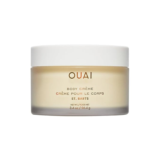 OUAI Body Creme, St. Barts Travel Size - Hydrating Whipped Body Cream with Cupuaçu Butter, Coconut Oil & Squalane - Softens Skin & Delivers Radiant Glow - Sulfate-Free Skin Care (3.4 oz)-FemmiqueWomen