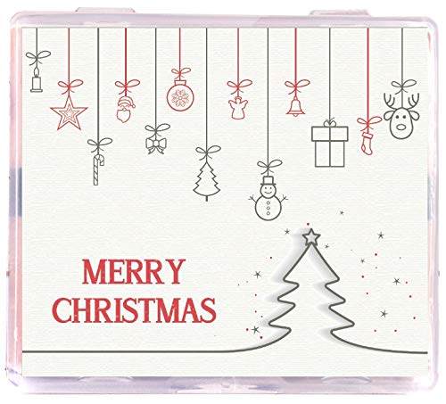 [200 Counts + Mirror Case] Christmas Edition Natural Bamboo Charcoal Oil Blotting Sheets for Face with Mirror Case-FemmiqueWomen