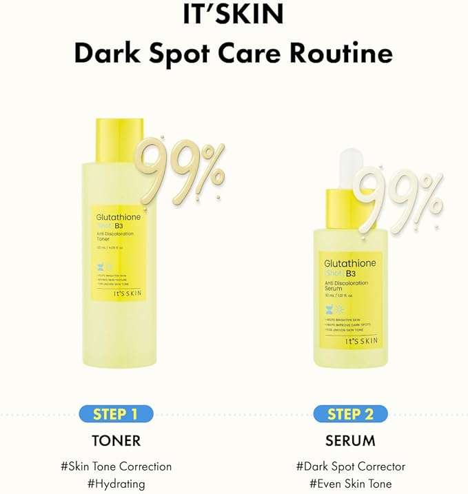 It'S SKIN Glutathione Shot B3 Toner 4.05 Fl Oz, 99% Pure Glutathione, Deep Hydration & Skin Texture Care, Fast-Absorbing for Daily Toner, Korean Skincare-FemmiqueWomen