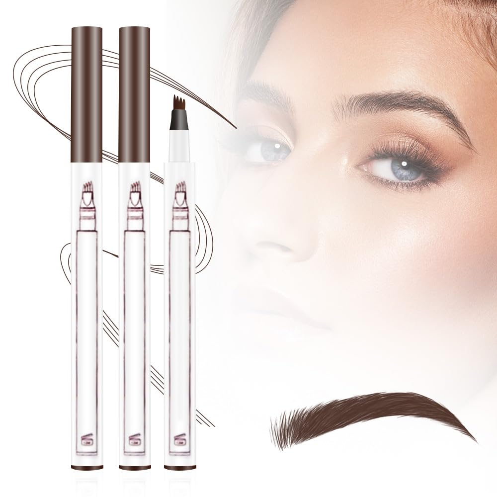 2025 Upgrade Waterproof Brow Pencil with Micro-Fork Tip,3D Magic Eyebrow Pencil 4-Head Split Waterproof Long-lasting Eyebrow Pencil,Natural Makeup Fine Stroke Eyebrow Tattoo Pencils (Light Brown)-FemmiqueWomen