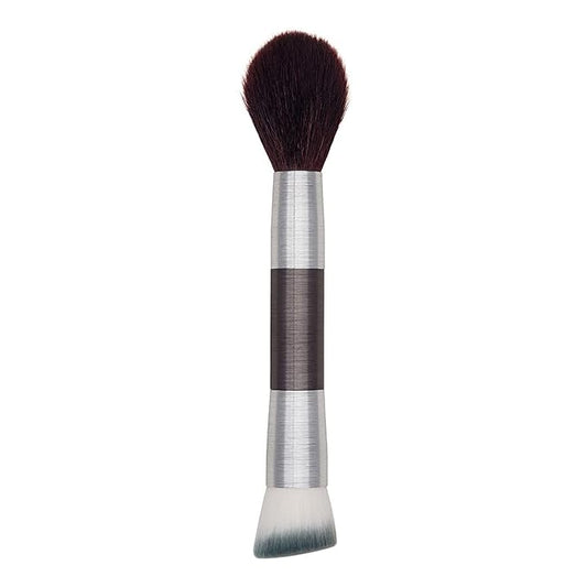 Mirabella Perfecting & Sculpting Duo Foundation Brush, Professional Makeup Brush Collection, Cruelty-Free Synthetic Bristle Brush, Hand-Sculpted Brushed Aluminum Handle Blending Brush for Makeup-FemmiqueWomen