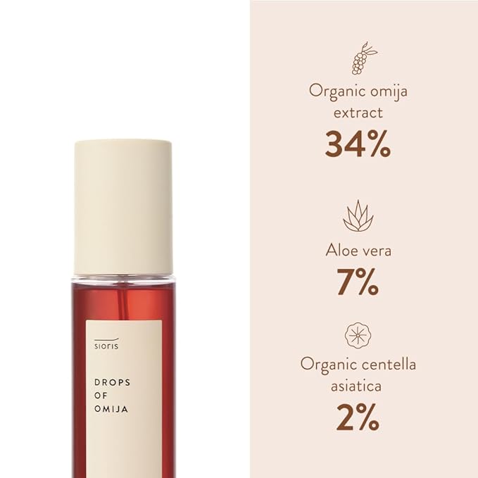 SIORIS Drops of OMIJA Calming Mist 1.01 Fl Oz Features 34% Organic Omija, Calming and rejuvenating The Skin-FemmiqueWomen