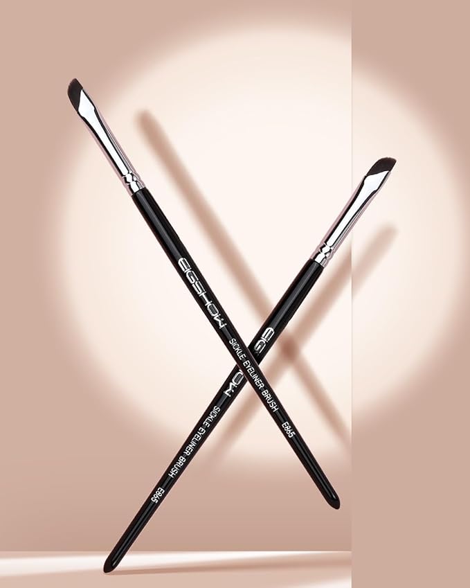 EIGSHOW Eyeliner Brush Gel Eyeliner Makeup Brush for Precise Eye Liner Eyebrow Eyelid Ultra Thin with Curved Bristle (E865 2Pieces)-FemmiqueWomen