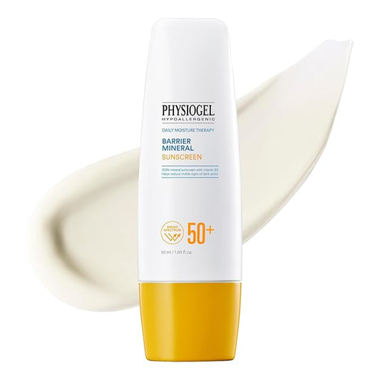 Physiogel Lightweight Moisture Korean Sunscreen, Broad Spectrum SPF 50+, Water Resistant & Safe for Sensitve Skin, Reef Friendly, Paraben-Free, Dermatologically Tested, Korean Skin Care.-FemmiqueWomen