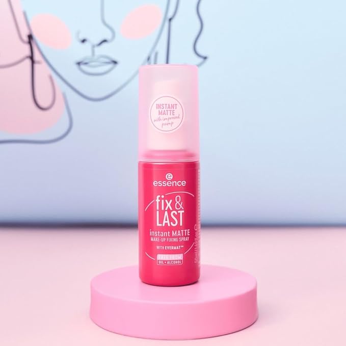 essence | Fix & Last Instant Matte Makeup Fixing Spray | Shine Control & Long-Wearing Formula | Vegan & Cruelty Free-FemmiqueWomen