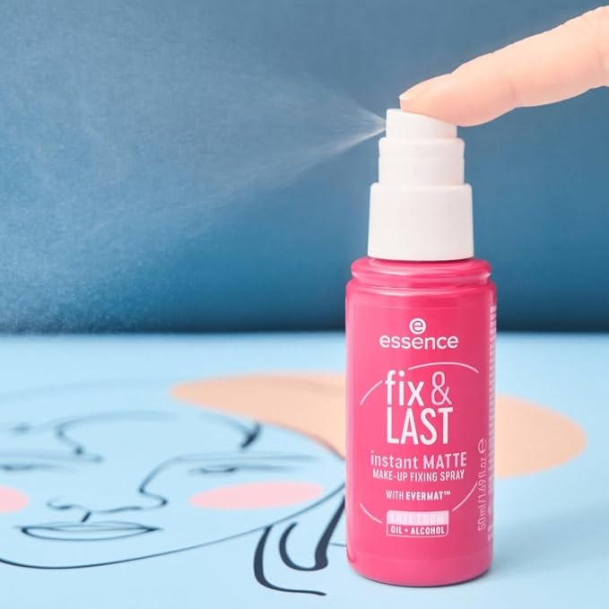 essence | Fix & Last Instant Matte Makeup Fixing Spray | Shine Control & Long-Wearing Formula | Vegan & Cruelty Free-FemmiqueWomen