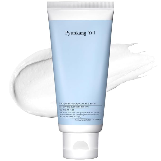 Pyunkang Yul PKY Low pH Pore Deep Cleansing Foam, Pore Cleanser with Fluffy Microbubbles, AHA, Witch Hazel, Zero Irritation, Korean Skincare (3.38 Fl. Oz, 100ml)-FemmiqueWomen