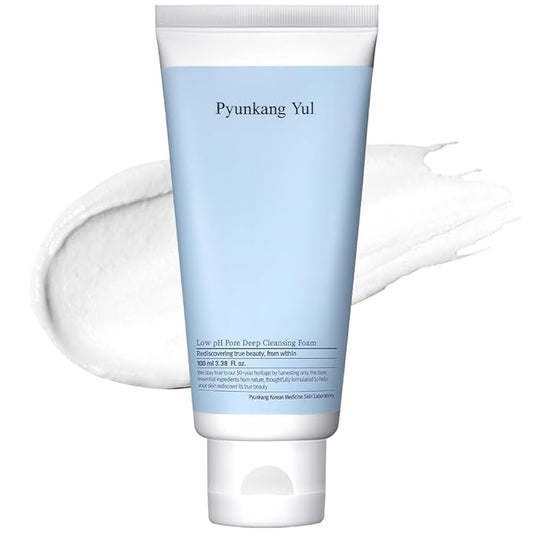 Pyunkang Yul PKY Low pH Pore Deep Cleansing Foam, Pore Cleanser with Fluffy Microbubbles, AHA, Witch Hazel, Zero Irritation, Korean Skincare (3.38 Fl. Oz, 100ml)-FemmiqueWomen