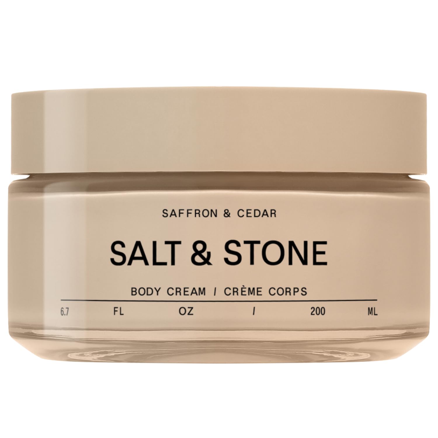 Salt & Stone Body Cream – Saffron & Cedar | Hydrating Formula with Seaweed Extracts, Spirulina & Squalane | Deep Hydration, Skin Barrier Support & Healthy Glow | for all Skin Types (6.7 fl oz)-FemmiqueWomen