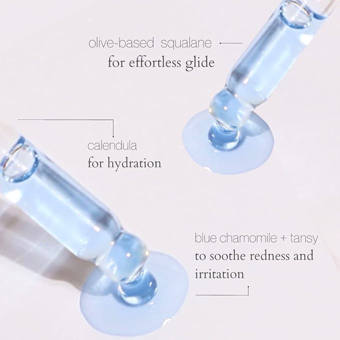 Gua Sha Glide Face Oil - Hydrating and Soothing Face Oil With Azulene Blue Tansy, Blue Chamomile + Squalene | Moisturizer, Face Oil and Soothing Agent for All Skin Types - 1 fl oz (30ml)-FemmiqueWomen