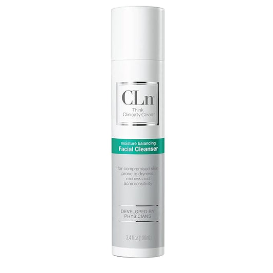 CLn® Facial Cleanser - Hydrating Facial Cleanser with Glycerin, For Skin Prone to Dryness, Eczema, Redness, Irritation & Acne Sensitivity, Fragrance-Free & Paraben-Free, 3.4 fl. oz.-FemmiqueWomen